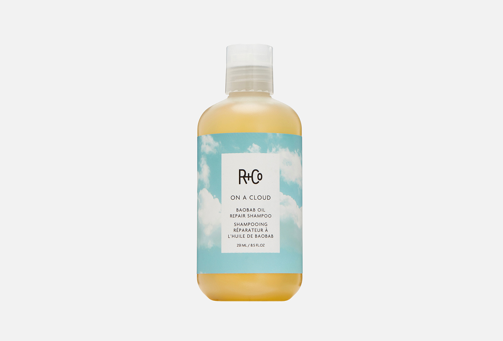 НА ОБЛАКЕ шампунь для восстановления волос с маслом баобаба R+CO ON A CLOUD Baobab Oil Repair Shampoo